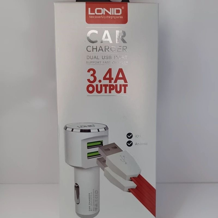 شارژر فندکی ماشین LONID DL-C 29 به همراه کابل